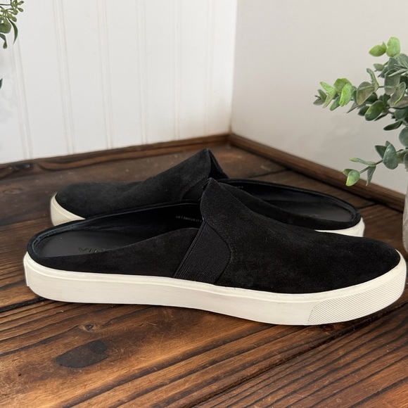 Vince Blair Sneaker Mule Black Suede Slip-On Shoes main image 8